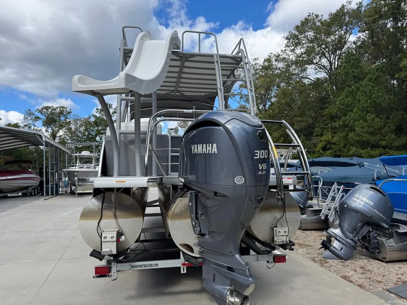 Slide: The Image of 2023 Godfrey Monaco 255 SD pontoon boat with Yamaha 300 V6 engine and slide. - 4