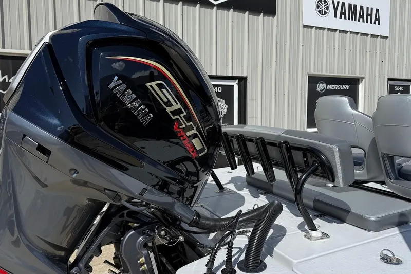 Slide: The Image of 2026 Blazer 675 Ultimate Bay with Yamaha SHO VMAX engine, parked near dealership. - 15