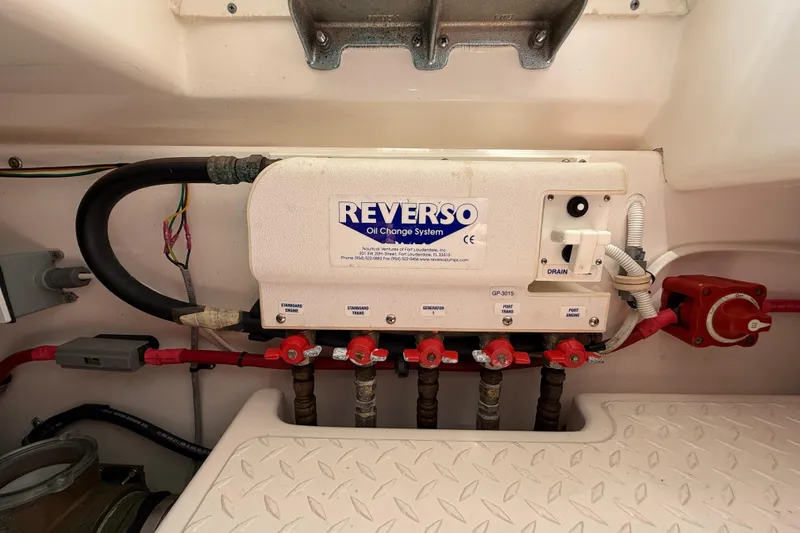 Slide: The Image of Reverso oil change system in 2006 Tiara Yachts 3900 Convertible engine room. - 51