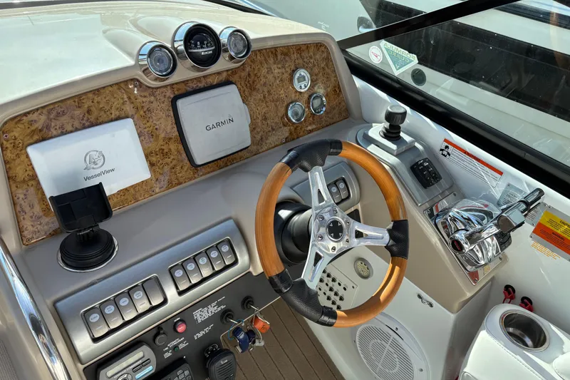 Slide: The Image of Dashboard of a 2008 Formula 350 Sun Sport boat with Garmin navigation system. - 11