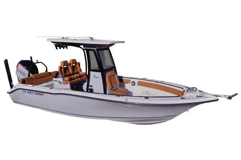 Slide: The Image of Manufacturer Provided Image: 2025 Key West 239 FSR boat with sleek design and comfortable seating. - 27