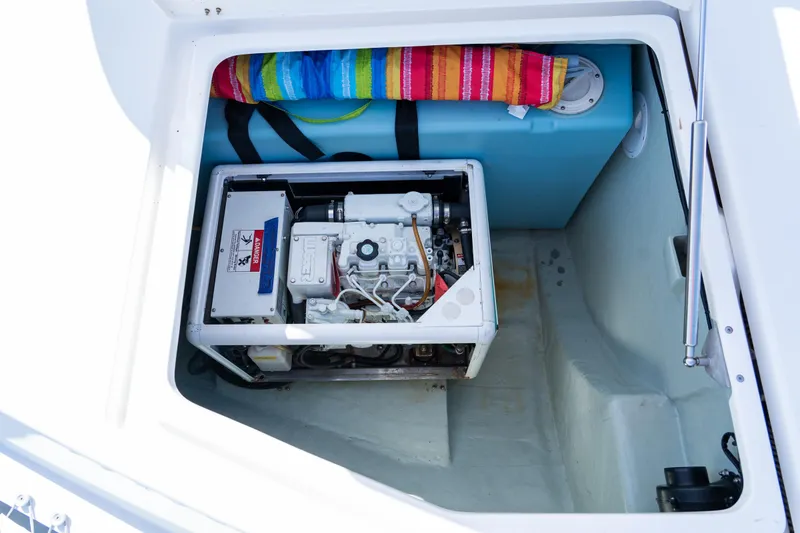 Slide: The Image of Bathroom interior of 2016 Leopard 44 Owners Version yacht, featuring modern fixtures and a sleek design. - 50