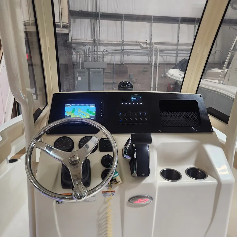 Slide: The Image of Dashboard of 2023 Scout 215 XSF boat. - 21