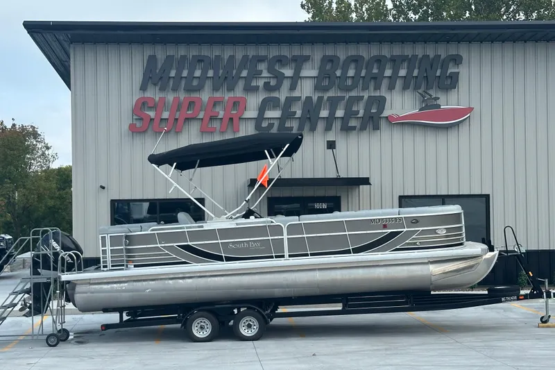 Slide: The Image of 2011 South Bay 925 CR pontoon boat on trailer at Midwest Boating Super Center. - 0