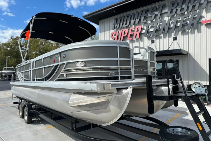 Slide: The Image of 2011 South Bay 925 CR pontoon boat on trailer at Midwest Boat Super Center. - 8