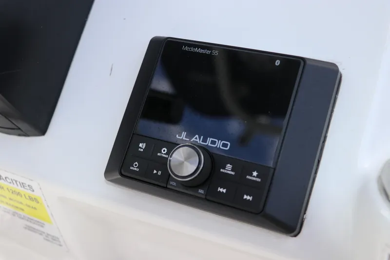 Slide: The Image of JL Audio MediaMaster display on 2024 Tidewater 220 LXF boat dashboard. - 30