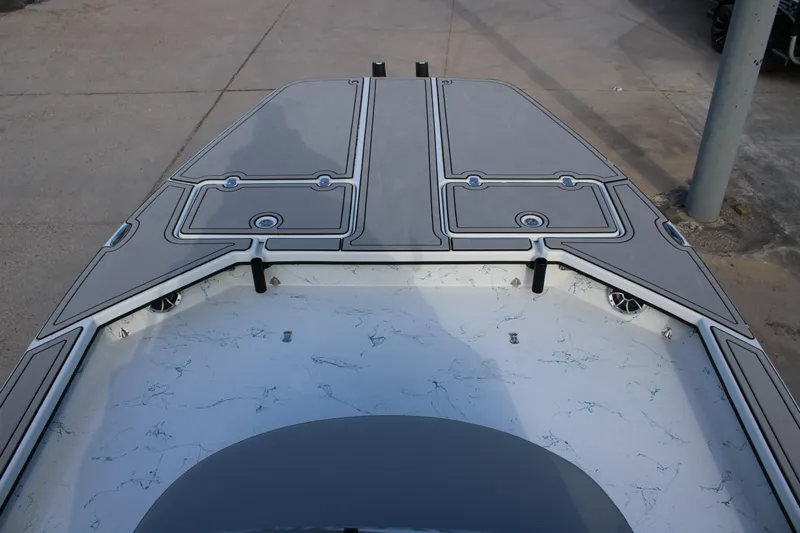 Slide: The Image of 2024 Shoalwater 23 Catamaran deck view, showcasing sleek design and modern features. - 11