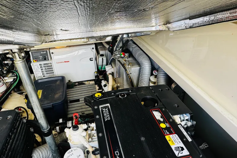 Slide: The Image of Engine room of 2012 Hinckley Picnic Boat MKIII with Cummins Onan generator and Yanmar engine. - 50