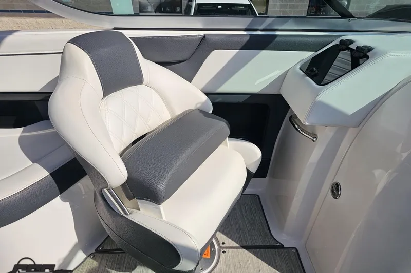 Slide: The Image of 2018 Regal 2500 Bowrider interior with luxurious seating and modern dashboard design. - 62