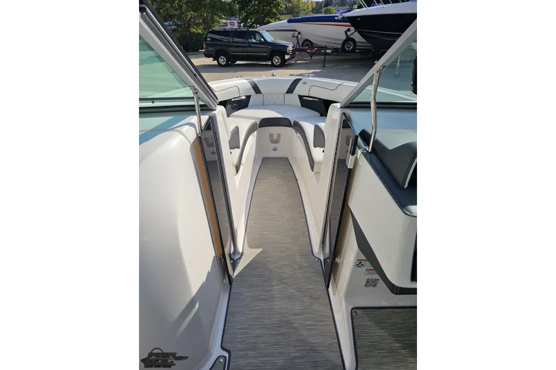 Slide: The Image of 2018 Regal 2500 Bowrider interior, showcasing sleek seating and modern design. - 75