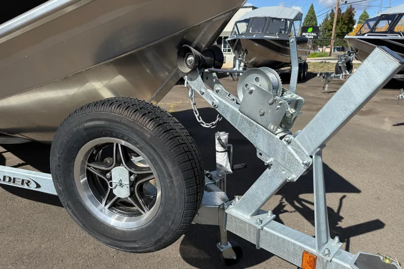 Slide: The Image of 2025 Thunder Jet 200 Luxor boat trailer with wheel and winch system. - 9
