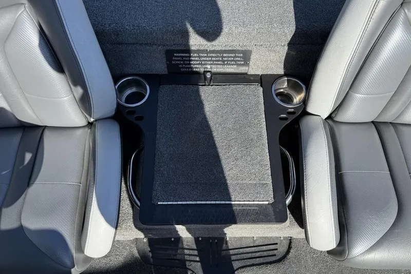 Slide: The Image of Interior of 2019 Phoenix 618 Pro boat with gray seats and cup holders. - 5