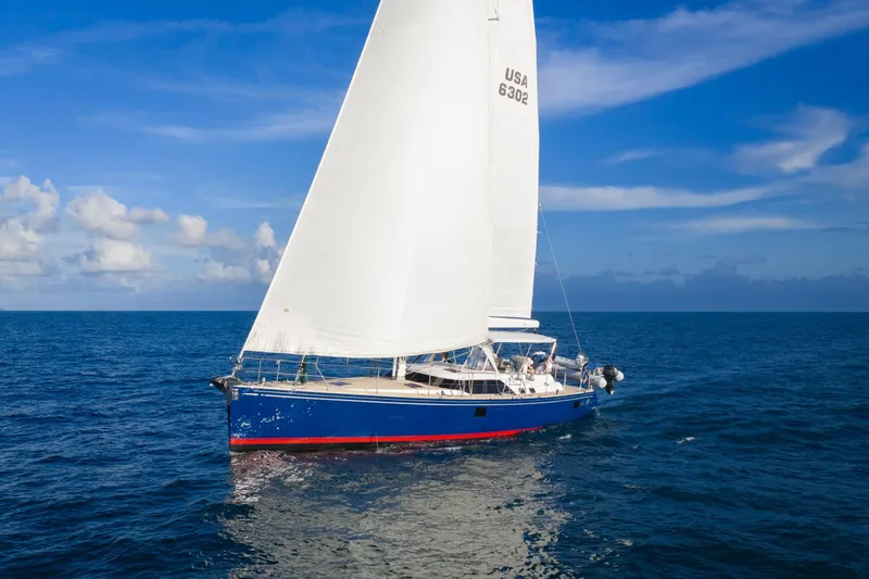 Slide: The Image of Sailing yacht Hylas 63, 2013 model, cruising on open ocean under clear blue skies. - 9