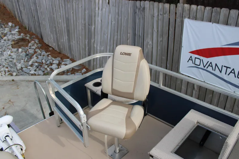 Slide: The Image of 2016 Lowe Ultra 182 Fish & Cruise boat seat with branded upholstery. - 9