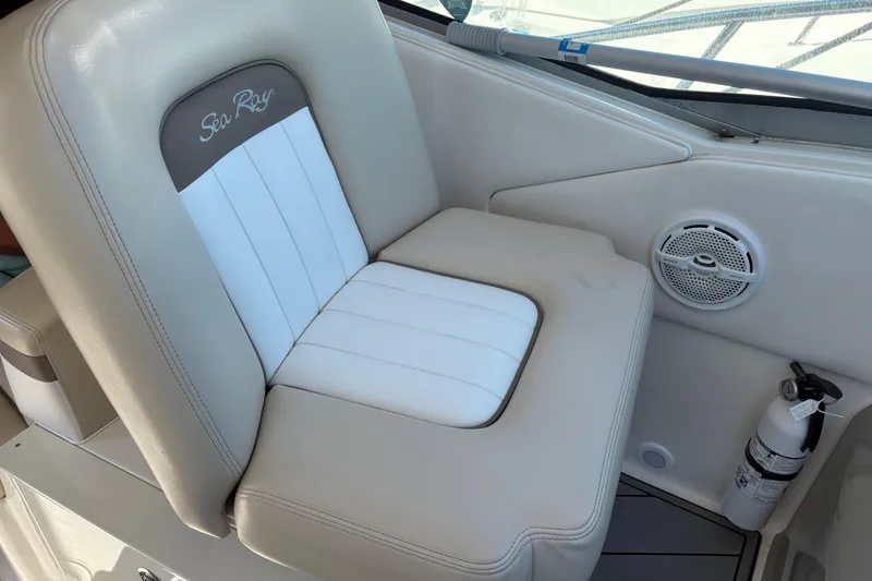 Slide: The Image of Compass on 2012 Sea Ray 370 Sundancer boat dashboard, showing east direction. - 15