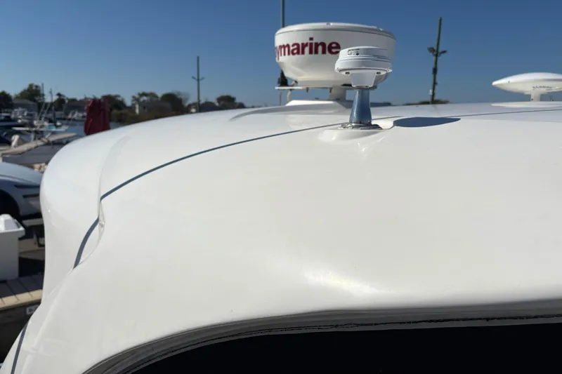 Slide: The Image of Open cabinet with drawer inside Sea Ray 370 Sundancer, 2012 model. - 45