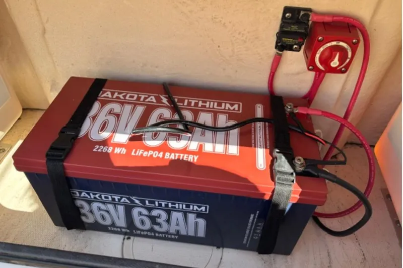 Slide: The Image of Dakota Lithium 36V 63Ah battery in 2022 Grady-White Fisherman 257 boat. - 39