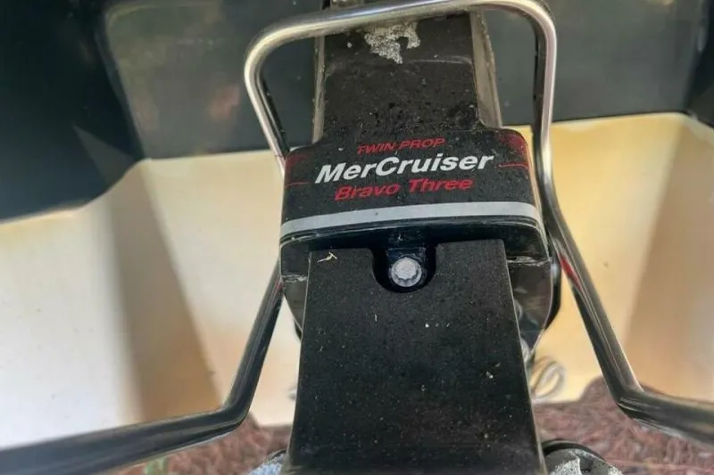 Slide: The Image of Close-up of MerCruiser Bravo Three outdrive on 2003 Sea Ray 220 Bow Rider. - 21