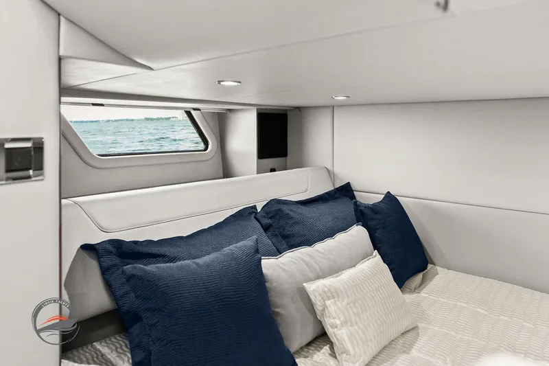 Slide: The Image of Luxurious cabin interior of 2025 Formula 380 Super Sport Crossover OB yacht. - 52