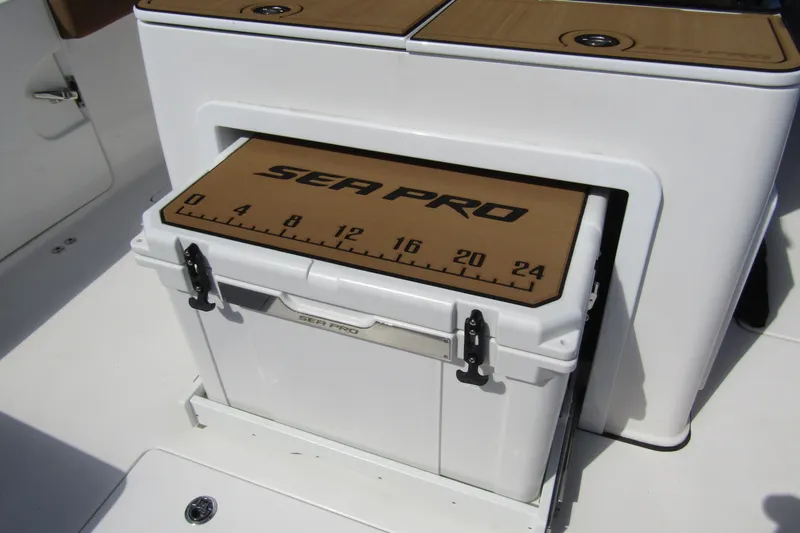 Slide: The Image of 2025 Sea Pro 322 Offshore boat cooler with integrated measuring scale. - 39