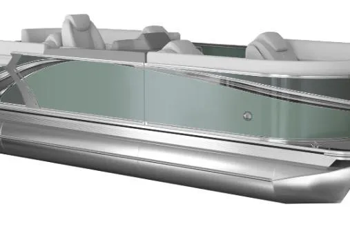 The Image of 2026 Avalon LSL QL pontoon boat with sleek design and modern seating. - 1