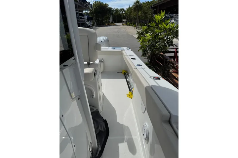 Slide: The Image of 2024 Sea Hunt Gamefish 27 Forward Seating boat interior with sleek design and modern features. - 24