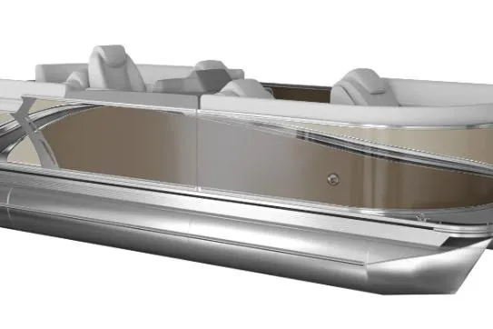 The Image of 2026 Avalon LSZ CRB pontoon boat with sleek design and comfortable seating. - 1