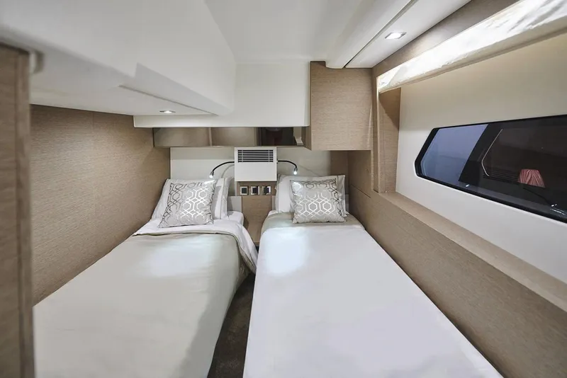 Slide: The Image of Manufacturer Provided Image: Luxurious interior of 2025 Prestige 460 S yacht with modern design and comfortable seating. - 19