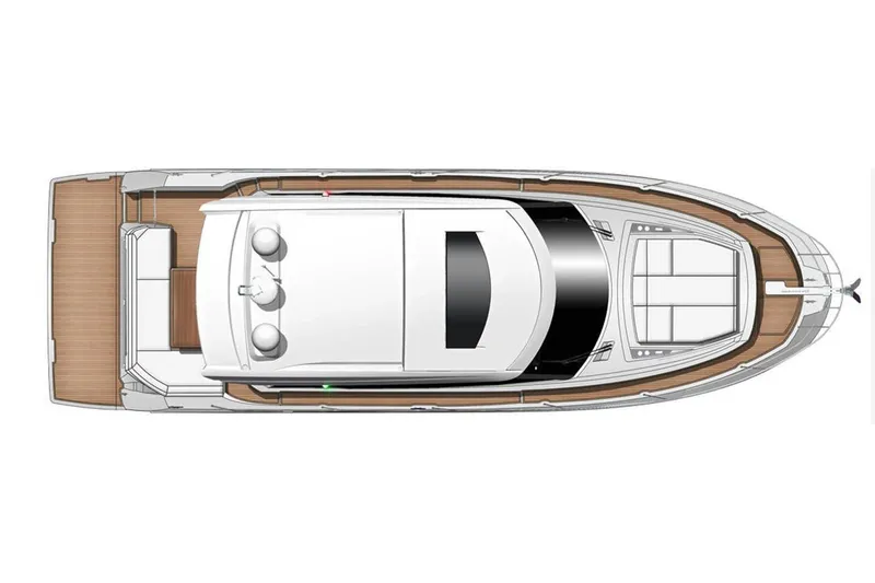 Slide: The Image of Manufacturer Provided Image: Top view of 2025 Prestige 460 S yacht layout, showcasing sleek design and spacious deck. - 24
