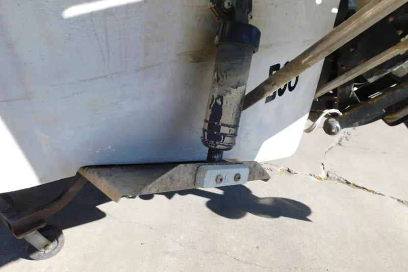 Slide: The Image of 2001 Chaparral Signature 240 boat trim tab and hydraulic system detail. - 36