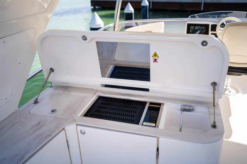Slide: The Image of Outdoor kitchen on 2018 Absolute 58 Navetta yacht with grill and sink. - 24