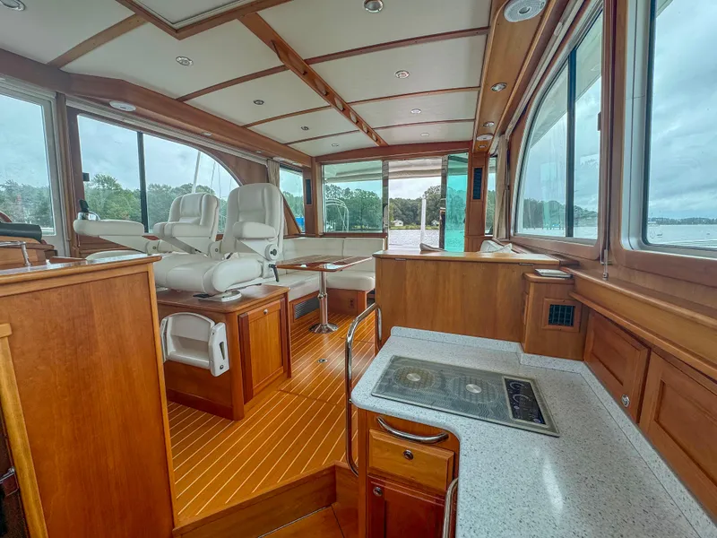 Slide: The Image of Volvo Penta joystick control on 2019 Sabre 45 Salon Express yacht. - 27