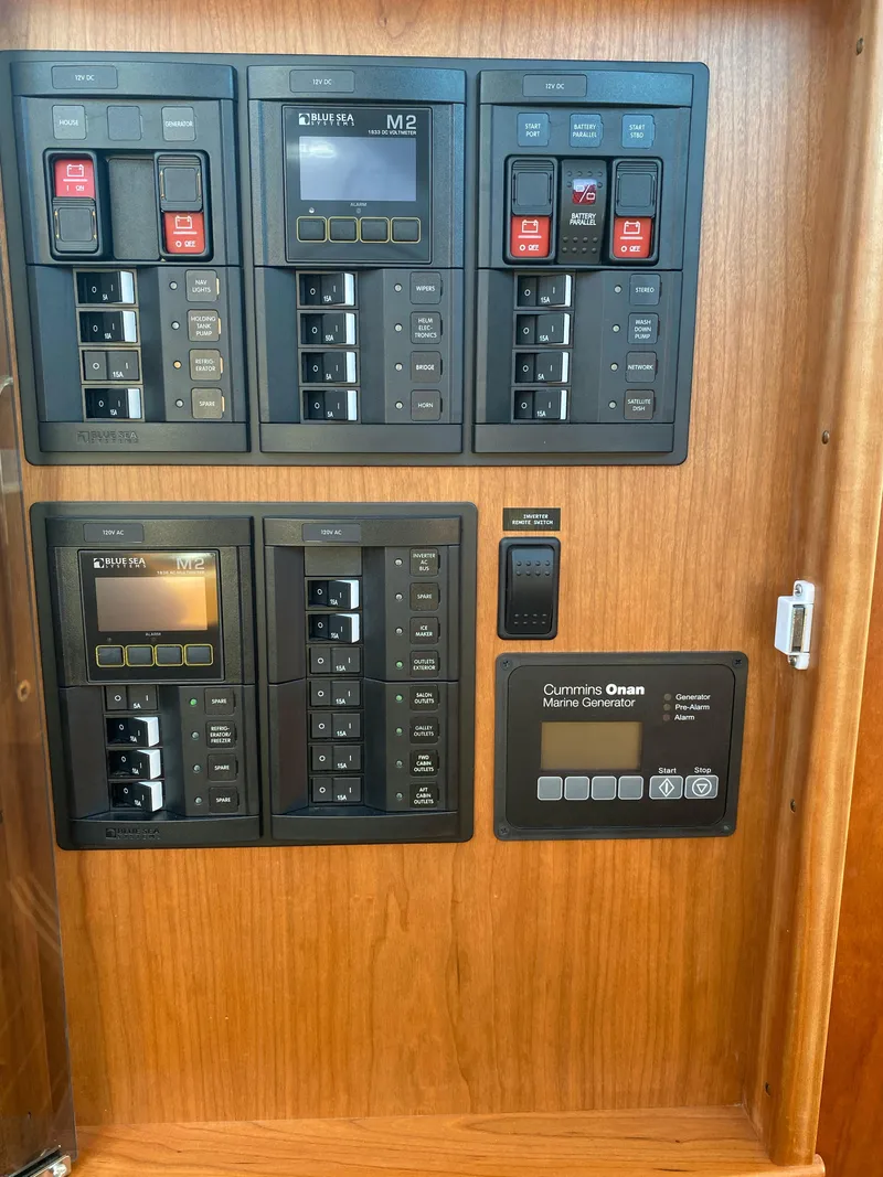 Slide: The Image of Glass cooktop on Sabre 45 Salon Express 2019 yacht kitchen counter. - 36