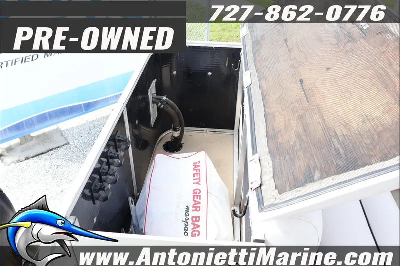 Slide: The Image of Pre-owned 2012 Harris FloteBote Cruiser CX 200 with safety gear bag, contact Antonietti Marine. - 17