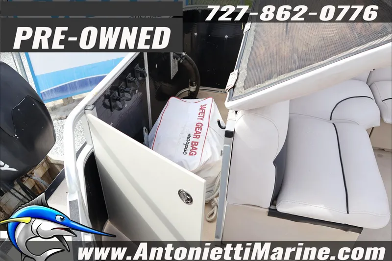 Slide: The Image of Pre-owned 2012 Harris FloteBote Cruiser CX 200 with safety gear bag and seating. - 18