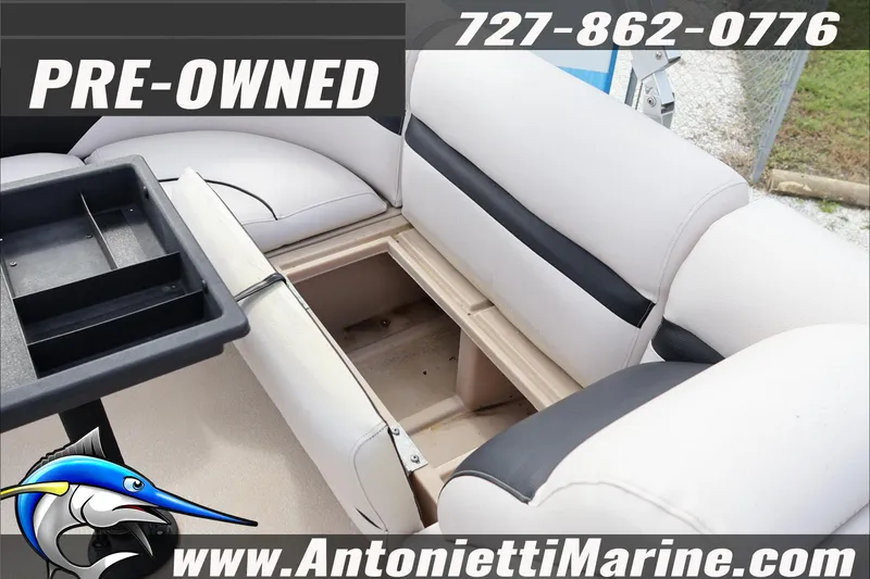 Slide: The Image of Pre-owned 2012 Harris FloteBote Cruiser CX 200 with storage compartment and seating. - 21