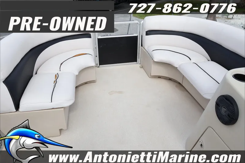 Slide: The Image of Pre-owned 2012 Harris FloteBote Cruiser CX 200 with spacious seating, available at Antonietti Marine. - 22