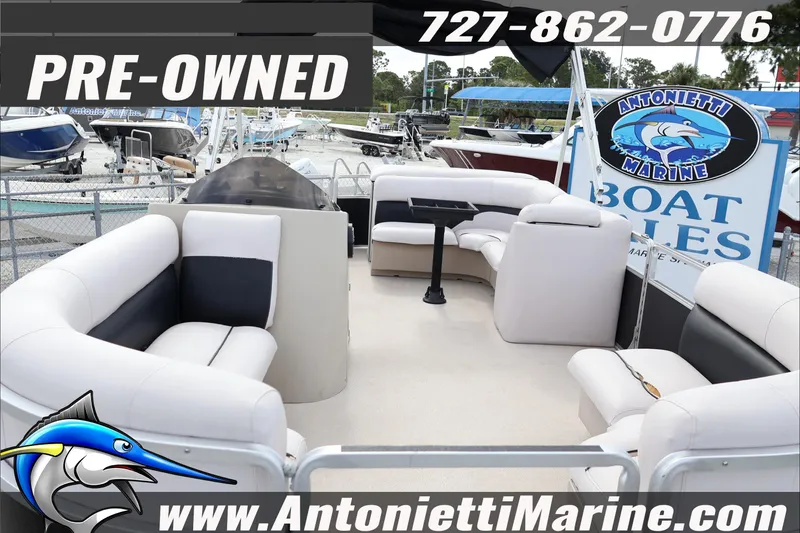 Slide: The Image of Pre-owned 2012 Harris FloteBote Cruiser CX 200 pontoon boat at Antonietti Marine sales. - 5