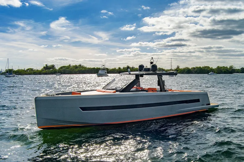 The Image of 2019 Fjord 52 Open yacht on a sunny day, cruising on calm waters. - 0