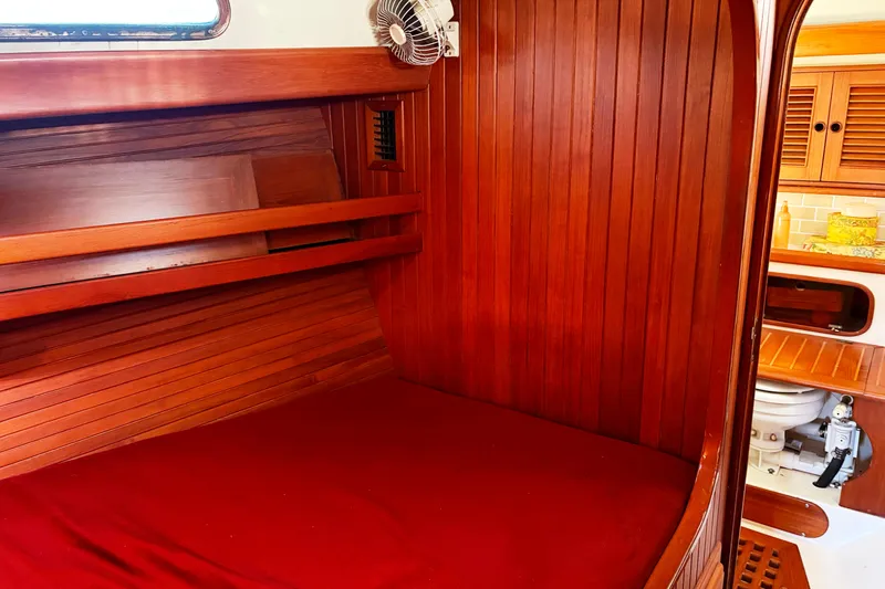 Slide: The Image of Cozy wooden cabin interior of 1987 Hans Christian Cristina 40 sailboat. - 19
