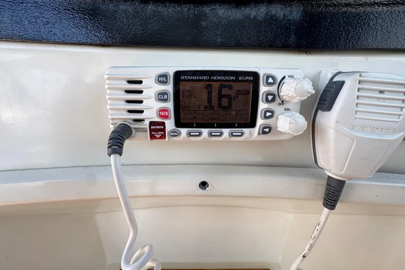 Slide: The Image of Standard Horizon Eclipse marine radio on 1985 Carver 3607 Aft Cabin Motor Yacht. - 27