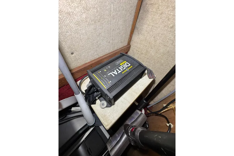Slide: The Image of Battery charger in 1985 Carver 3607 Aft Cabin Motor Yacht interior. - 78