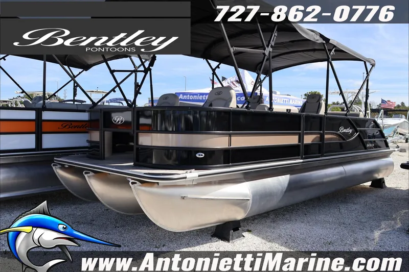 The Image of 2026 Bentley Pontoons Fish 243 Swingback displayed at Antonietti Marine dealership. - 0