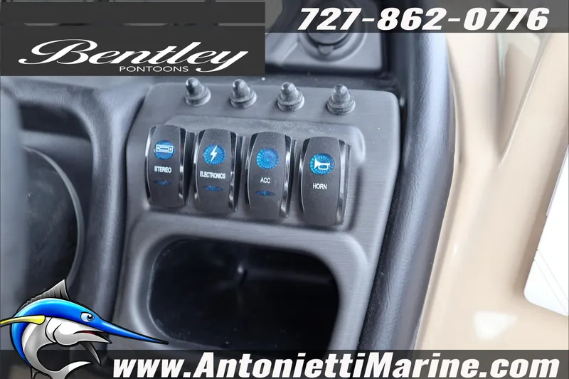 Slide: The Image of 2026 Bentley Pontoons Fish 243 Swingback at Antonietti Marine dealership. - 29