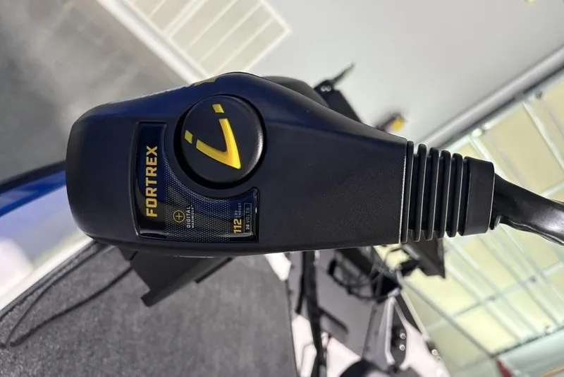 Slide: The Image of Close-up of a Fortrex trolling motor control on a 2026 Skeeter ZXR19 SE boat. - 6