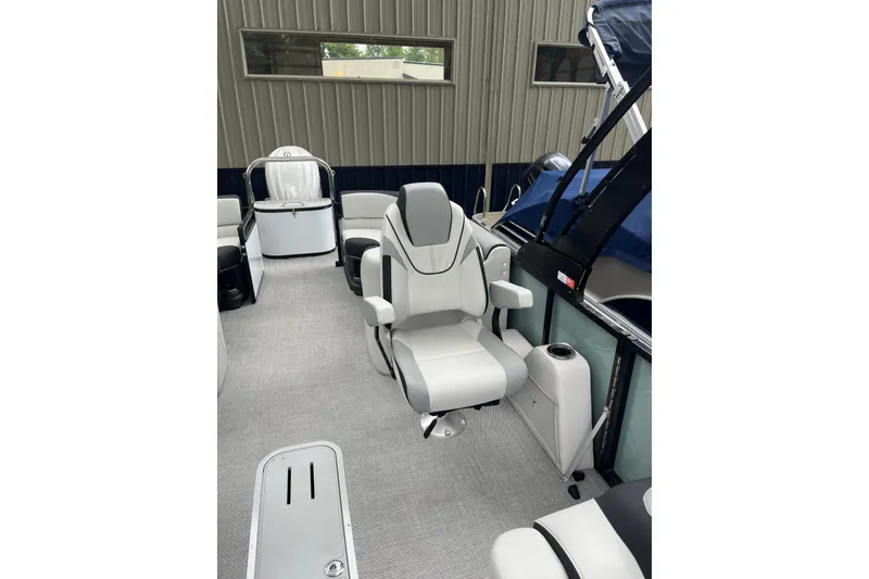 Slide: The Image of 2026 Tahoe 23 LTZ Quad Lounger interior with modern seating and sleek design. - 5