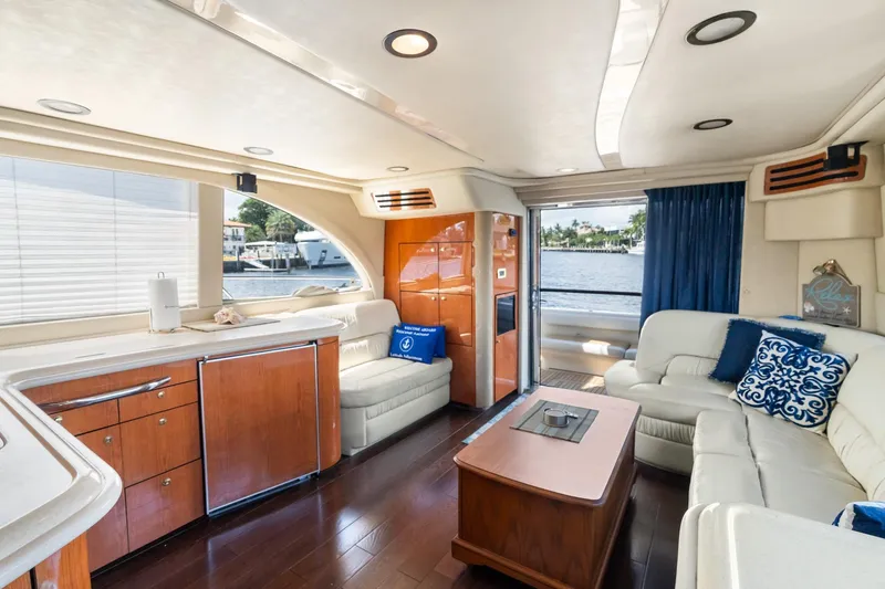 Slide: The Image of Luxurious interior of 2001 Sea Ray 540 Cockpit Motor Yacht with elegant furnishings. - 23
