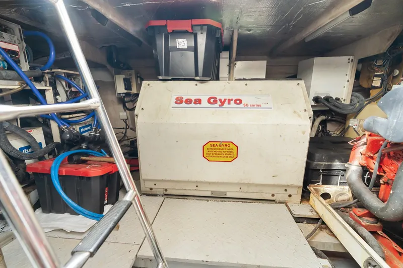 Slide: The Image of Engine room of 2001 Sea Ray 540 Cockpit Motor Yacht with Sea Gyro stabilizer. - 41