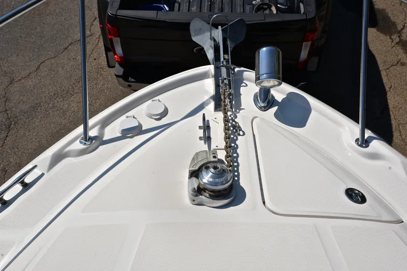 Slide: The Image of Bow of 2003 Sea Ray 320 Sundancer with anchor and winch system. - 51
