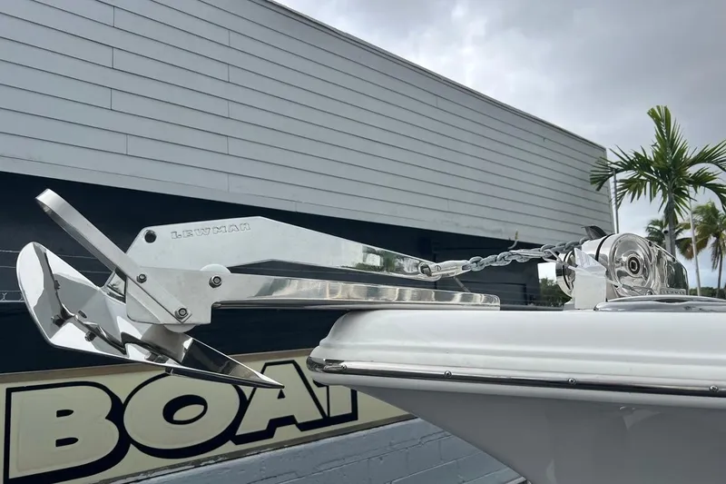 Slide: The Image of 2026 Key West 239 FS boat with Lewmar anchor system, outdoor setting. - 30